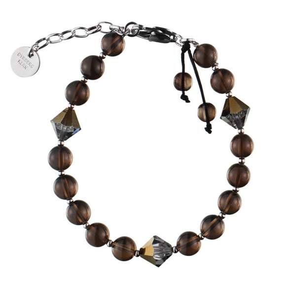 Dyrberg/Kern Kanika Smokey Quartz and Swarovski crystal bracelet - Picture 3 of 3